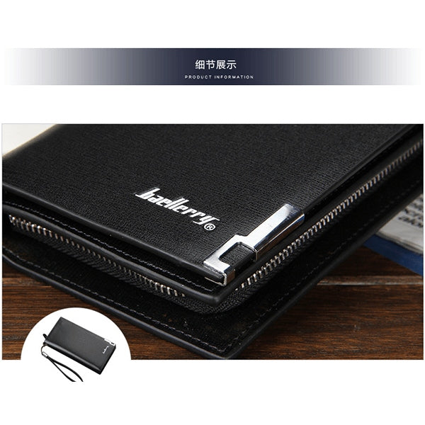 KRON Balenberry Executive Long Wallet - Multi-Card Holder & Mobile Pocket